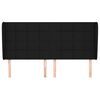vidaXL Testiera ad Orecchio Nera 183x23x118/128 cm in Tessuto