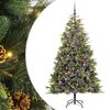 vidaXL Albero di Natale artificiale pieghevole con coni 300 LED Verde