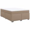 vidaXL Giroletto a Molle con Materasso Cappuccino 140x190cm Similpelle