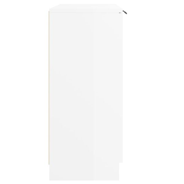 vidaXL Credenza 60x30x70 cm in Legno Multistrato Bianco Lucido