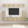 vidaXL Set mobile TV 5 pcs Rovere Sonoma Legno multistrato