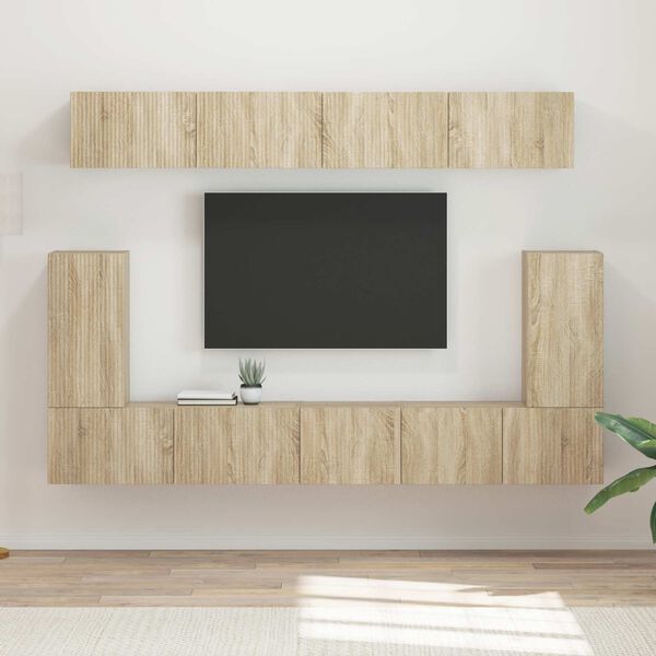 vidaXL Set mobile TV 5 pcs Rovere Sonoma Legno multistrato