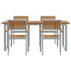 vidaXL Set da Pranzo per Giardino 5 pcs Grigio e marrone