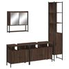 vidaXL Set Mobili da Bagno 4 pz Rovere Marrone in Legno Multistrato