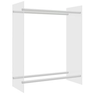 vidaXL Porta Legna Trasparente 80x35x100 cm in Vetro Temperato