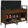 vidaXL Panca Porta Scarpe Rovere Marrone 85,5x32x57,5 cm