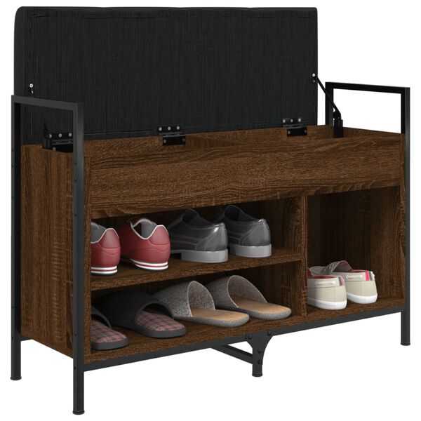 vidaXL Panca Porta Scarpe Rovere Marrone 85,5x32x57,5 cm