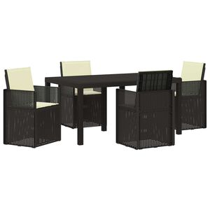 vidaXL Set da Pranzo per Giardino 5 pz Antracite e Crema PP