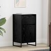 vidaXL Credenza Rovere Nero 81 x 36 x 150.5 cm Legno multistrato