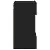 vidaXL Mobile TV a Parete con Luci LED Nero 40x30x60,5 cm