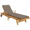 vidaXL Lettino da sole 100% Poliestere Teak Solido