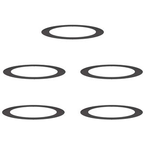 vidaXL adatto per Anelli d'Albero Piatto 5 pz Nero &Oslash;90/120 cm Acciaio