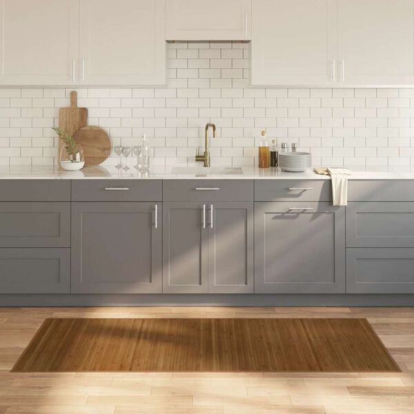 vidaXL Tappeto Rettangolare Marrone 80x200 cm in Bamb&ugrave;