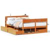 vidaXL Letto senza Materasso Marrone Cera 150x200 cm in Legno di Pino