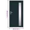 vidaXL Porta Ingresso Antracite 108x208 cm in PVC