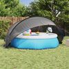 vidaXL Dome Piscina Nero 405 x 405 x 192 cm