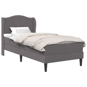 vidaXL Struttura del letto con testiera Grigio 90 x 190 cm Similpelle