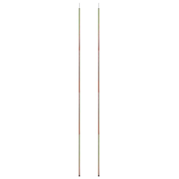 vidaXL Aste per Parasole a Vela 2 pz 200 cm in Acciaio Zincato