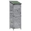 vidaXL Capanno da Giardino Grigio 59,5 x 56 x 176,5 cm