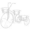 vidaXL Piedistallo per Piante a Forma di Bici in Stile Vintage Metallo
