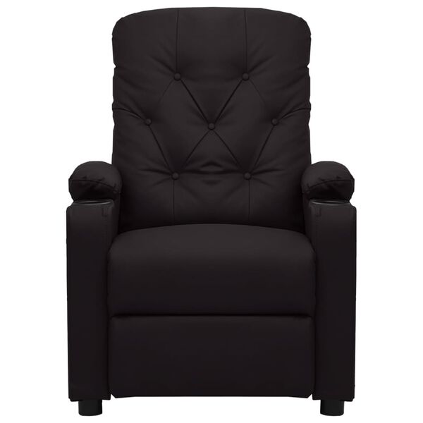 vidaXL Poltrona Massaggiante Nera in Similpelle