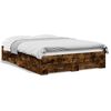 vidaXL Giroletto con Cassetti Rovere Fumo 140x190 cm Legno Multistrato