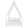 vidaXL Giroletto per Bambini Bianco 90x200cm in Legno Massello di Pino