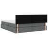 vidaXL Letto con Contenitore Grigio scuro 180 x 200 cm Pelle Sintetica