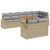 vidaXL Set Divano da Giardino 9 pz beige e grigio chiaro