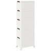 vidaXL Scatola Portaoggetti con Ruote 5 Livelli 28 L 48,5x29,5x139 cm