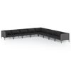 vidaXL Set Divani da Giardino 9 pz con Cuscini Polyrattan Grigio Scuro