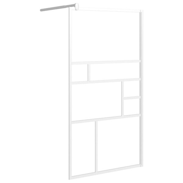 vidaXL Parete per Doccia Walk in 115x195 cm in Vetro ESG Bianco