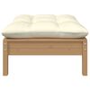 vidaXL Sgabello da Giardino Ambra con Cuscino Crema in Legno di Pino