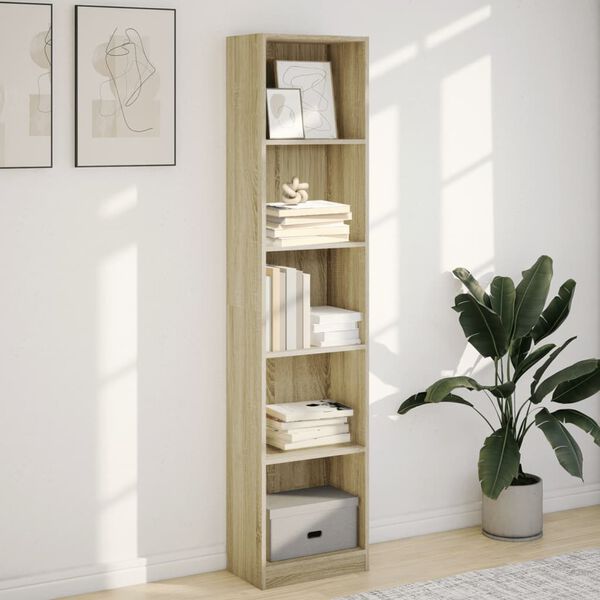 vidaXL Libreria Rovere Sonoma 40x24x176 cm in Legno Multistrato