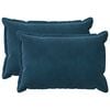 vidaXL Cuscino con cuscino HOUTEN 2 pz Blu Velluto