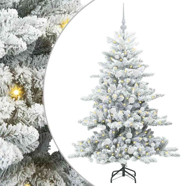 vidaXL Albero di Natale Artificiale con Rami Pieghevoli Bianco 150 cm