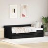 vidaXL Struttura di daybed con cassetti Rovere nero 90 x 190 cm