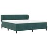 vidaXL Letto a molle con materasso Verde scuro 180 x 200 cm Velluto