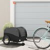 vidaXL Rimorchio da Bici Nero 45 kg in Ferro