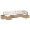 vidaXL Set Divano da Giardino 8 pz 7-Numero di posti Beige e Crema