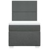 vidaXL Giroletto a Molle con Materasso Grigio Scuro 90x200 cm Tessuto