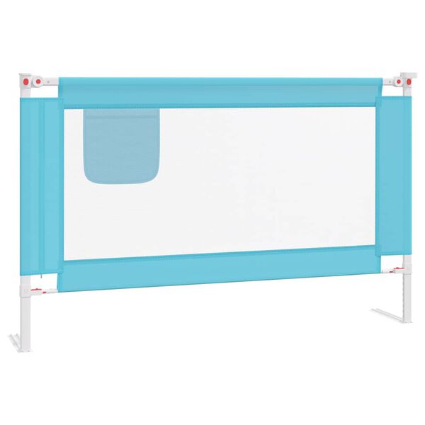 vidaXL Sponda Letto di Sicurezza per Bambini Blu 120x25 cm in Tessuto