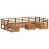vidaXL Set divani 10 pcs Naturale Legno di Acacia Massello