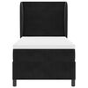 vidaXL Letto a molle con materasso Nero 200 x 90 cm Poliestere