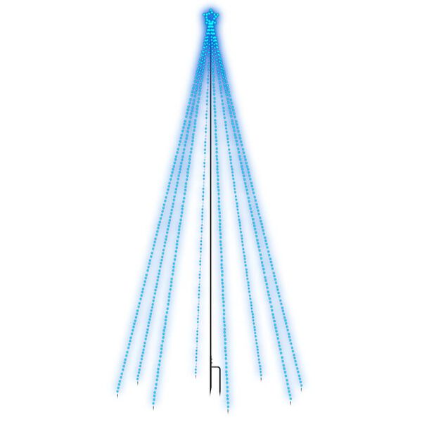 vidaXL Luci per Albero di Natale Interni Esterni 576 LED Blu 3,6 m