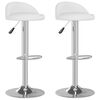vidaXL Sgabelli da Bar 2 pz Bianchi in Similpelle