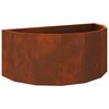 vidaXL Fioriera Ruggine 90 x 45 x 35 cm