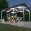 vidaXL Gazebo con Pareti e Luci LED 400x300 cm Antracite in Alluminio