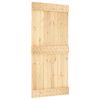 vidaXL Porta Scorrevole con Set Hardware 95x210 cm Legno Massello Pino
