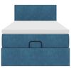 vidaXL Struttura Letto Pouf con Materasso 90x200 cm in Velluto